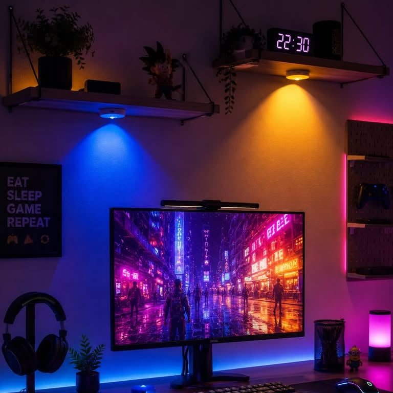 Wireless RGB Cabinet Light – Rechargeable & Remote Controll
