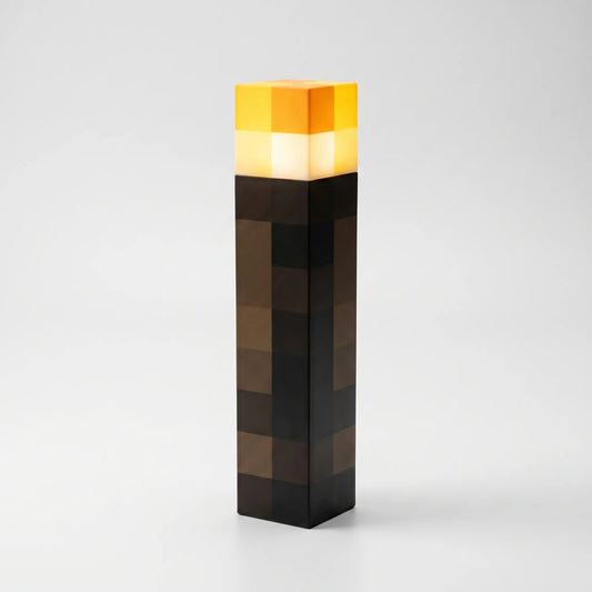 Minecraft Lamp | Pixel Fakkel Met Warm LED Licht
