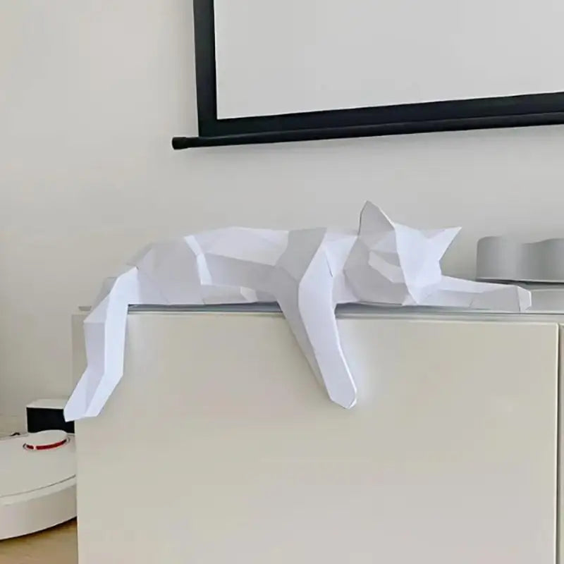 Geometric Cat Statue-Modern Room Decor
