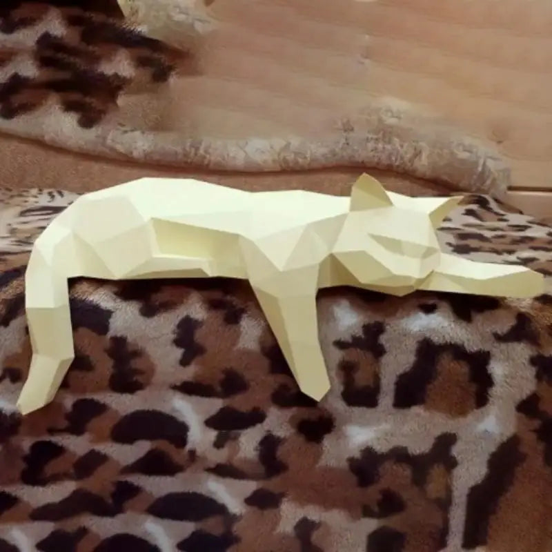 Geometric Cat Statue-Modern Room Decor