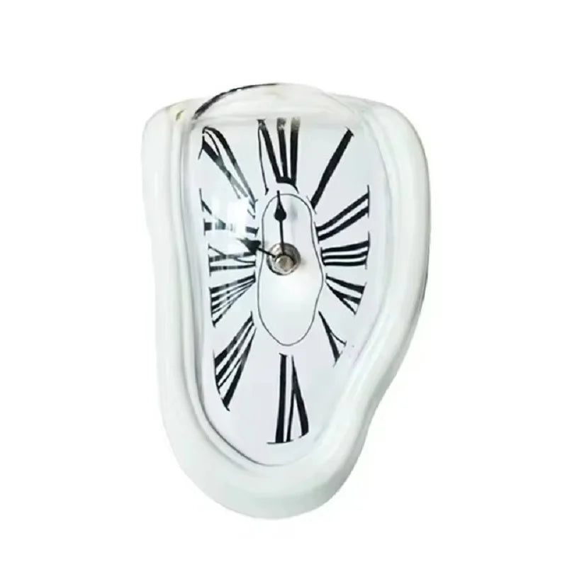 Melting Clock Melted Clock Gift Decor Art Inspired Wall Clock Twisted Shelf Hanging Surrealist for Decorative Shop Office Home
